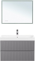 Aquanet Мебель для ванной Джейн 2.0 100 Flash подвесная графит матовый