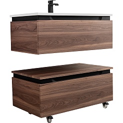 Cezares Тумба с раковиной Slider 80 с 2 ящиками дымчатый орех – фотография-2