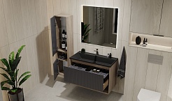 Jorno Тумба с раковиной Tossony 90 дуб самдал/антрацит Toss.01.90/P/DS-A/JR – фотография-5