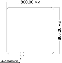 Vincea Зеркало 80x80 VLM-3BE8008-2 с ореольной подсветкой и антизапотеванием – фотография-6