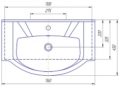 Vigo Тумба с раковиной "Atlantic 2-75" – фотография-5