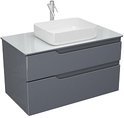 Owl 1975 Тумба с раковиной Hella Cristal 100 серый лак – фотография-1