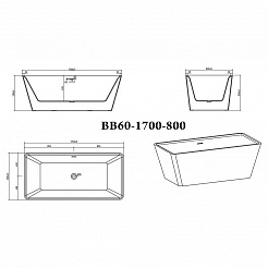 BelBagno Акриловая ванна BB60-1700-800 170x80 – фотография-6