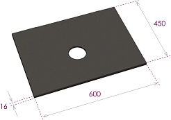 Onika Столешница 60х45 чёрная – фотография-3