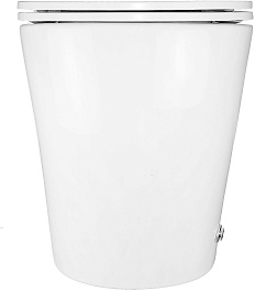 Azario Унитаз приставной AZ102 импульсный безободковый с сиденьем микролифт белый – фотография-5