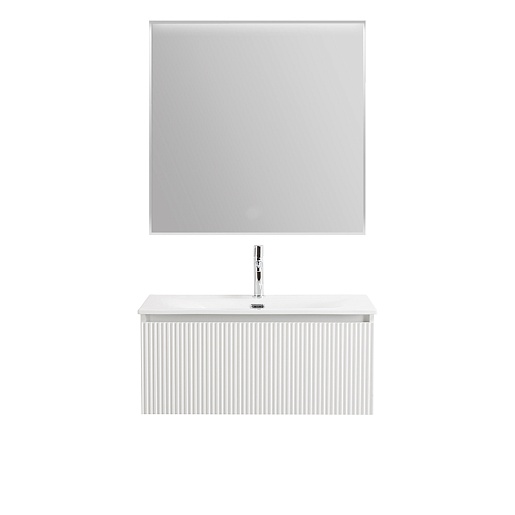 BelBagno Тумба с раковиной Uno 80 подвесная Bianco Opaco с раковиной BB-8099-3-80 – фотография-14