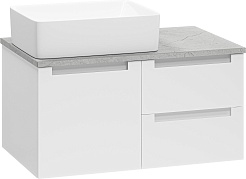 Brevita Тумба под раковину Cargo 80 подвесная белая матовая – фотография-1