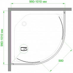 Royal Bath Душевой уголок RB 100HKD-C-BL 100х100х185 – фотография-3