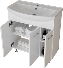 Mixline Тумба под раковину Вега 75 Best белая 556877 – фотография-2
