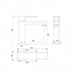 Omnires Смеситель для раковины PM7410CR – фотография-2