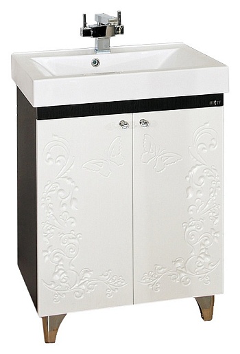 Misty Тумба для умывальника Вирджиния 60 Бабочка, венге/белая – фото, картинка, фотография-1