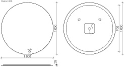 Sancos Зеркало круглое Sfera 100/100 с подсветкой SF1000 – фотография-3