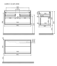 Sancos Мебель для ванной Marmi 1.0 100 дуб галифакс натуральный – фотография-7