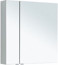 Aquanet Зеркальный шкаф Алвита New 80 серый матовый – фотография-1