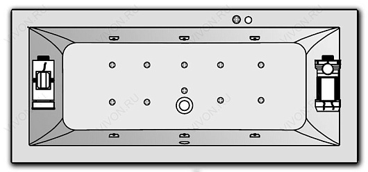 Kolpa San  Комплект гидро-аэромассажа Kolpa San Rapido Superior (массаж: боковой, аэромассаж) – фото, картинка, фотография-1