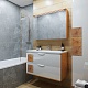 Бриклаер Мебель для ванной Форест 100 Mario подвесная белый/дуб золотой – картинка-15