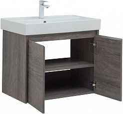 Aquanet Мебель для ванной Nova Lite 75 2 дверцы подвесная дуб рошелье – фотография-8