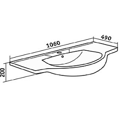 Runo Тумба с раковиной Линда Люкс 105 – фотография-3