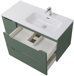 BelBagno Тумба под раковину Etna 100 R подвесная еловая матовая – фотография-9