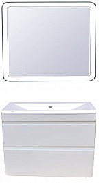 Style Line Тумба с раковиной подвесная Атлантика 100, Люкс антискрейч, PLUS – фотография-9