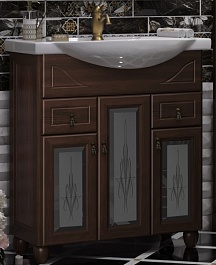 Opadiris Тумба под раковину Тибет 75 нагал, с художественным стеклом – фотография-1