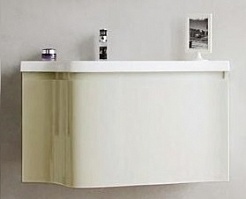 BelBagno Тумба с раковиной FORMICA 80 Tortora Lucido, 1 ящик – фотография-1