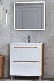 Vigo Мебель для ванной Grani 750-0-2 белая/дуб сонома – фотография-1