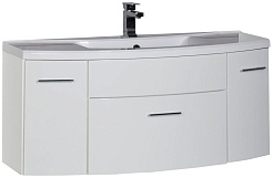 Aquanet Тумба с раковиной "Тренто 120" белая – фотография-1