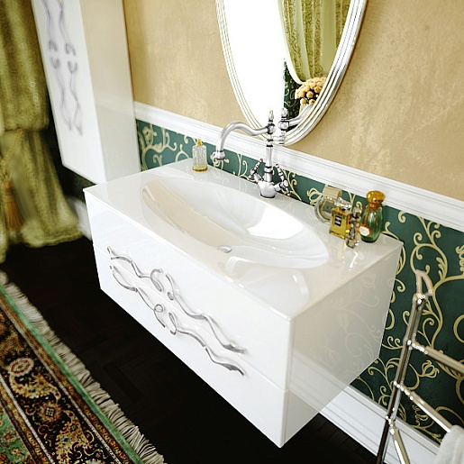 Clarberg Мебель для ванной "Due Amanti 100" ручки хром – фотография-2