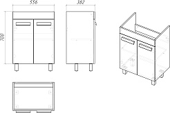 Grossman Тумба под раковину Нео 60 белая – фотография-6