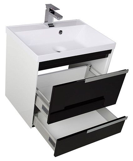 Aquanet Мебель для ванной "Тиволи 70" черная – фотография-2