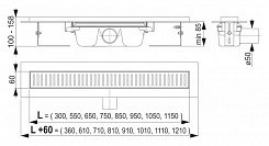 Alcaplast Душевой лоток "APZ1 650" с опорами – фотография-3