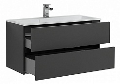 Aquanet Тумба с раковиной Алвита 100 серый антрацит – фотография-11