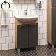 Onika Тумба под раковину Милтон 60 серая/дуб сонома – фотография-6