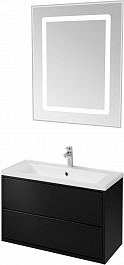 Акватон Мебель для ванной Римини 80 New черная – фотография-1