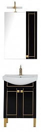 Aquanet Мебель для ванной "Честер 60" черный/золото (186336) – фотография-1