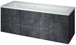 Какса-а Тумба с раковиной Кристалл 120 серая – фотография-1