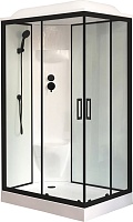 Royal Bath Душевая кабина HP RB 8120HP6-WT-BL-L 120x80 L стекло прозрачное профиль черный матовый