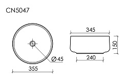 Ceramicanova Мебельная раковина Element 35 CN5047 белая – фотография-5