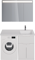 Dreja Мебель для ванной Vega 120 R под стиральную машину белая