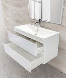 BelBagno Тумба с раковиной ALBANO 1000 Bianco Lucido – фотография-3