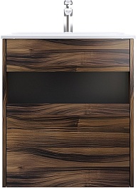 Am.Pm Тумба под раковину Func 60 подвесная темное дерево – фотография-1