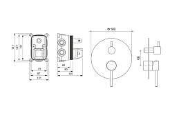 Aquatek Смеситель для душа и ванны Европа AQ1547PG полированное золото – фотография-2