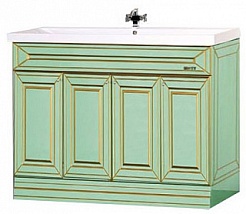 Misty Тумба для умывальника Vena 120 салатовый/патина – фотография-1