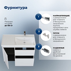 Aquanet Мебель для ванной Nova Lite 2.0 90 R белая – фотография-22