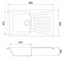 Granfest Мойка кухонная Standart GF-S850L Песочный – фотография-3