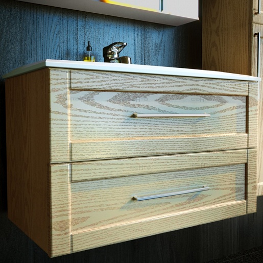 СанТа Мебель для ванной Венера 105 бежевый дуб – картинка-5