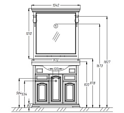 Opadiris Тумба с раковиной Риспекто 95 Weiss – фотография-3