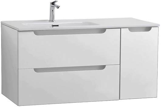 BelBagno Тумба с раковиной Etna 100 L подвесная белая матовая – картинка-3