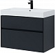 Aquanet Мебель для ванной Бруклин 85 подвесная черная матовая – фотография-55